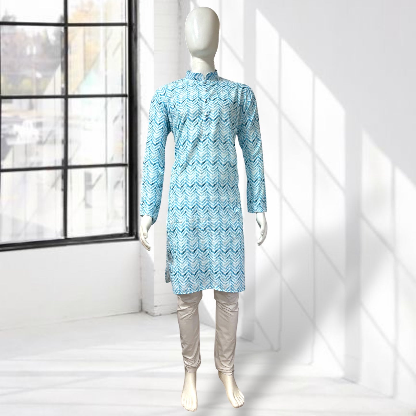 Zig-zag printed kurta