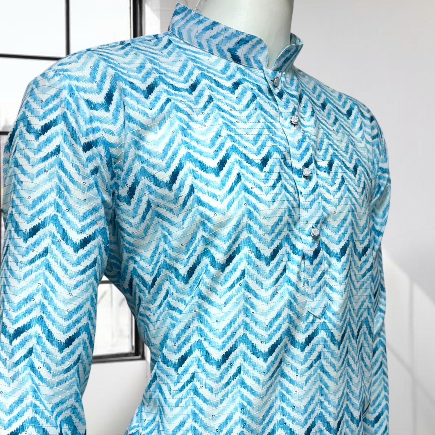 Zig-zag printed kurta