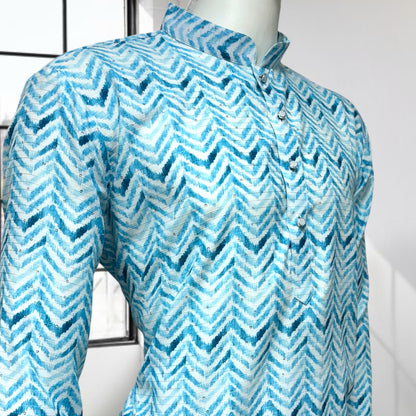 Zig-zag printed kurta