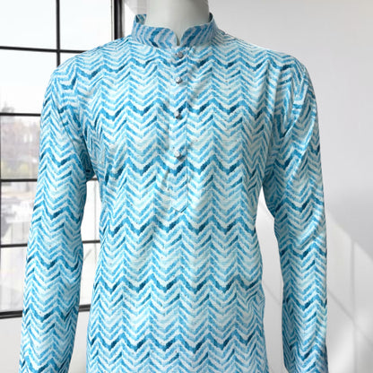 Zig-zag printed kurta