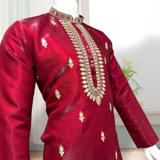 "Bhavya" Premium mirror and thread work kurta.