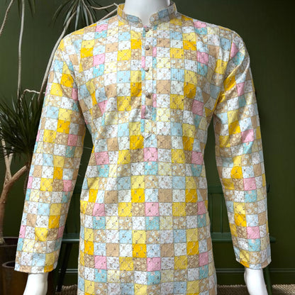 Yellow Square Kurta