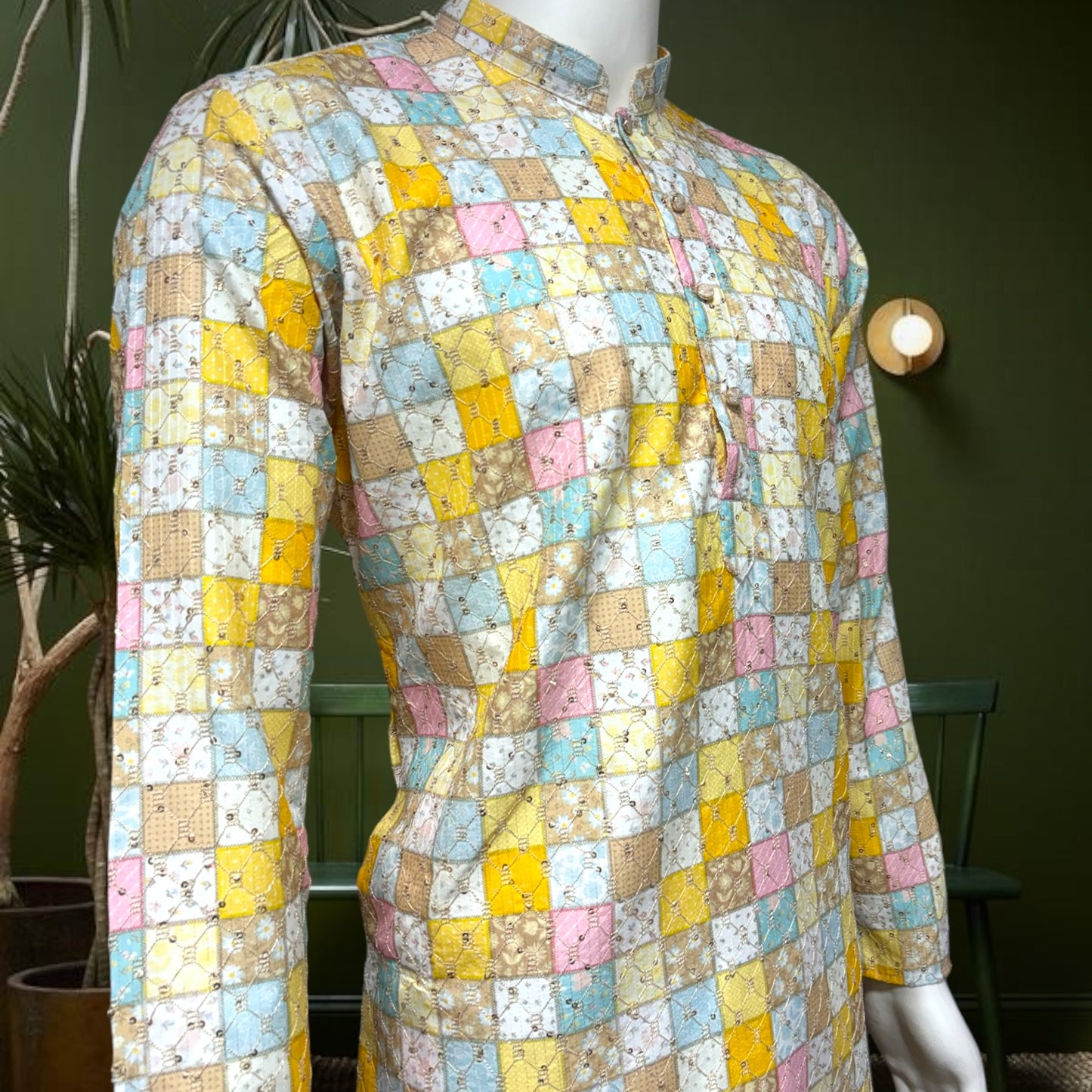 Yellow Square Kurta