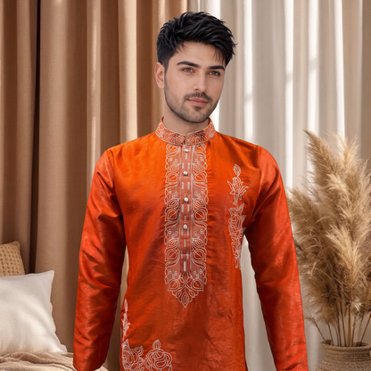 "Dhiaan" Premium embroidered kurta with lining.