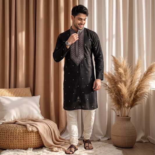 "Darsh" Premium embroidered kurta with lining.
