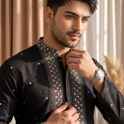 "Darsh" Premium embroidered kurta with lining.